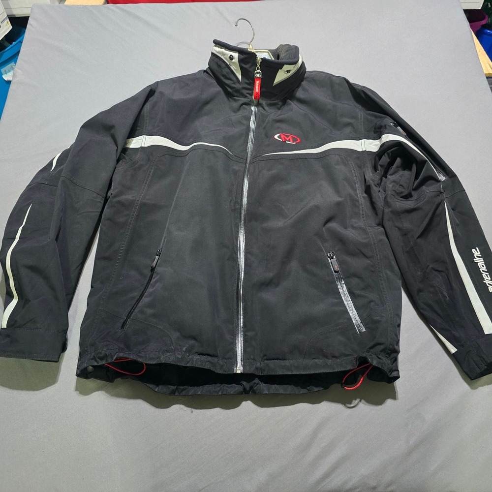 Marker Adrenaline Ski Jacket Mens XL Black White Full Zip Snow Coat